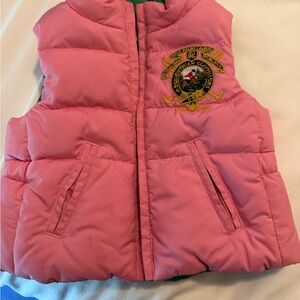 Ralph Lauren Reversible Pink & Green Quilted Puffer Vest- 9m